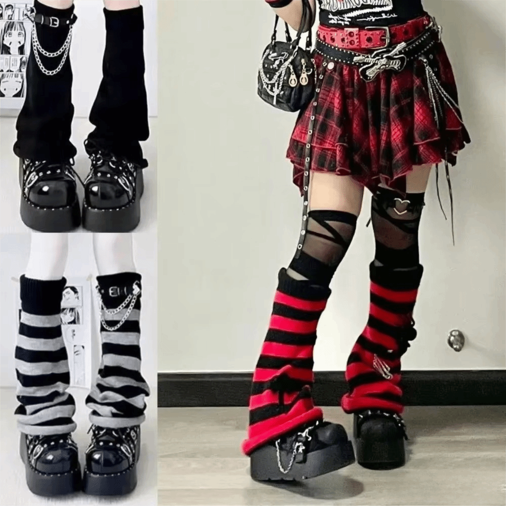 Japanese Style Harajuku Knit L - Boot Sock Slouchy ulasan dan harga
