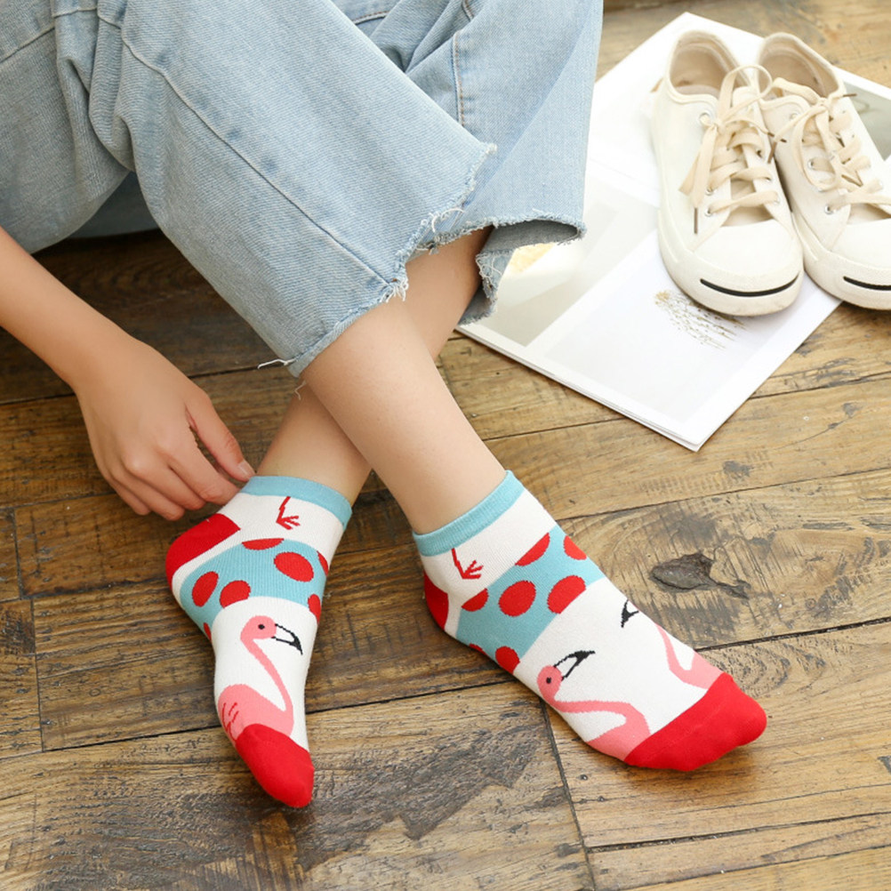5Pcs Women Cotton Short Socks  - Invisibility Sock Loafer ulasan dan harga