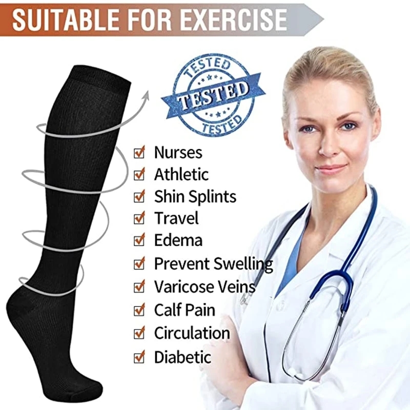 2 Pairs Compression Stockings  - Compression Sock Medical ulasan dan harga