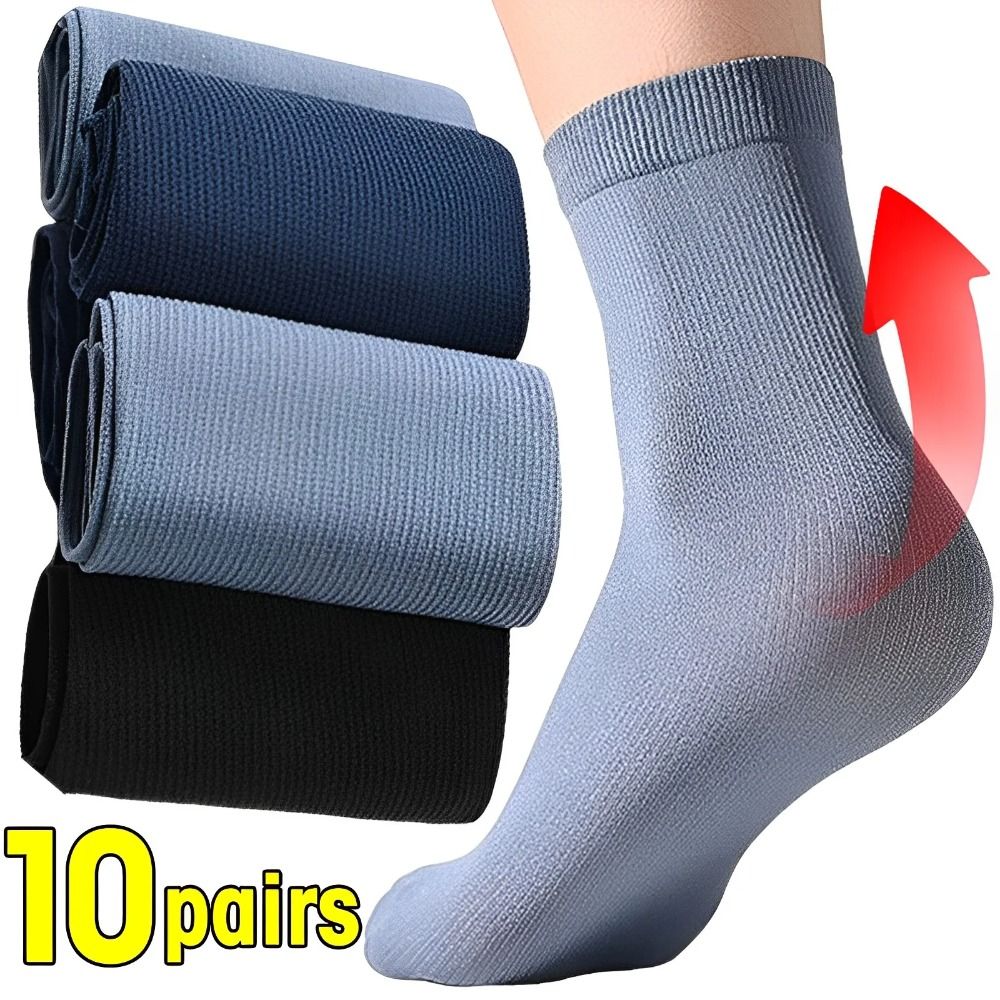 10Pairs Fashion Breathable Men - Silk Sock Bamboo ulasan dan harga